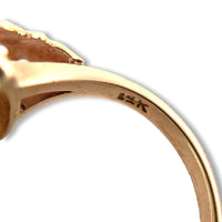 14k Gold Ring with Large Emerald Cut Genuine Natural Smoky Quartz (#J6608)