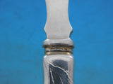Lap Over Edge Acid Etched by Tiffany Sterling Melon Fork / Knife Leaves 8 1/8"