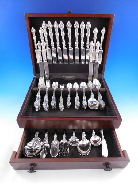 Old Orange Blossom by Alvin Sterling Silver Flatware Set 8 Service 114 pc Dinner