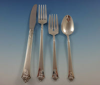 Castle Rose by Royal Crest Sterling Silver Grille Flatware Set 8 Service 48 Pcs