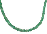 40 Carat TW Genuine Natural Emerald Faceted Bead Necklace w/14k Clasp 16" #J7236
