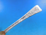 Lap Over Edge Acid Etched Tiffany Sterling Spade Server GW Poinsettia 10 3/8"