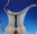 Early Sterling Silver Milk Pitcher / Syrup Pitcher Bright-Cut Beaded (#3828)
