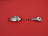 Number 26 aka Peony By Whiting Sterling Silver Cold Meat Fork GW w/ flowers 9"