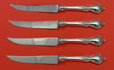 Delacourt by Lunt Sterling Silver Steak Knife Set 4pc HHWS Custom Made 8 1/2"