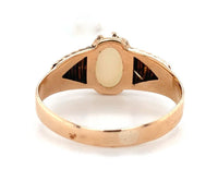 8k Yellow Gold Victorian Genuine Natural Opal Ring Size 7.25 Jewelry (#J6357)