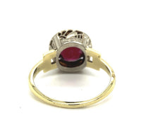 14k Yellow Gold 4.5ct Genuine Natural Rhodolite Garnet Filigree Ring (#J6149)