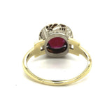 14k Yellow Gold 4.5ct Genuine Natural Rhodolite Garnet Filigree Ring (#J6149)