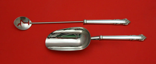 English Shell by Lunt Sterling Silver Bar Set 2pc HHWS  Custom Made