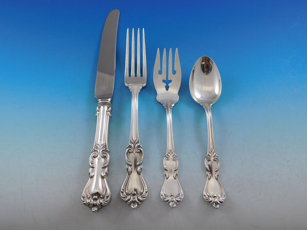 Marlborough by Reed and Barton Sterling Silver Flatware Set for 12 Service 56 pc