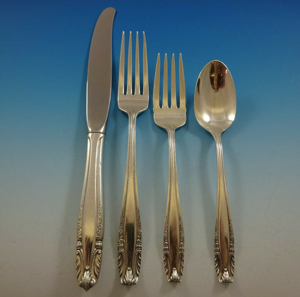 Stradivari by Wallace Sterling Silver Flatware Set For 12 Service 55 Pieces