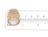Mid-Century Modern 14k Rose Gold Genuine Natural Smoky Quartz Ring (#J7095)