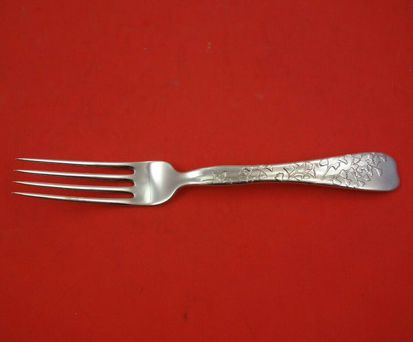 Lap Over Edge Acid Etched by Tiffany and Co Sterling Silver Regular Fork w/ Ivy
