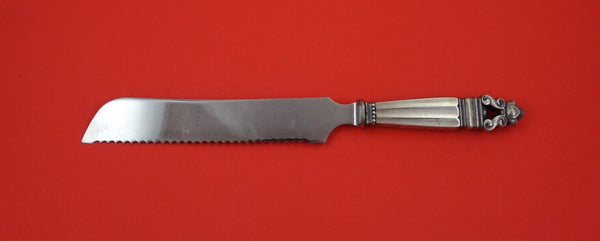 Acorn - Estate by Georg Jensen Sterling Bread Knife wide serrated blade HHWS 11"