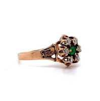 10k Yellow Gold Victorian Mine Cut Diamond Ring (#J5555)