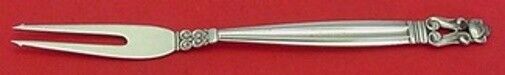 Acorn by Georg Jensen Sterling Silver Cold Cut Fork with Barbed Tines 6 1/2"