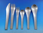 Blue Shark by Georg Jensen Stainless Steel Flatware Set Service 38 pcs Matte