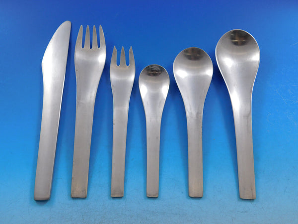 Blue Shark by Georg Jensen Stainless Steel Flatware Set Service 38 pcs Matte