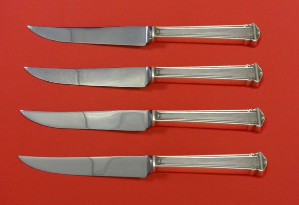 Theseum by International Sterling Silver Steak Knife Set 4pc HHWS Custom 8 1/2"