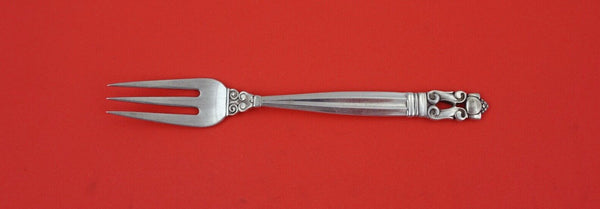 Acorn - Estate by Georg Jensen Sterling Pastry Fork 3-tine w/even tines 5 5/8"
