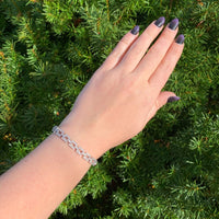 14k White Gold 2.20 Carat TW Genuine Natural Diamond Tennis Bracelet (#J7038)