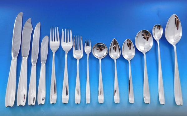 Cordis by Tiffany and Co Sterling Silver Flatware Set 8 Service 124 pcs Modern