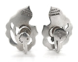Sterling Kalo Oak Leaf and Acorn Earrings Handwrought by Bjarne Axness (#J6838)
