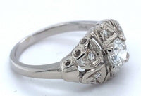 14k White Gold 1/2 Carat Genuine Natural Diamond Ring .61ct Jewelry (#2867)