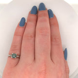 Platinum .92ct Teal Montana Genuine Natural Sapphire Ring (#J5571)