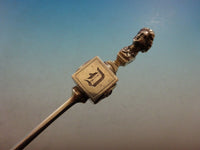 Bust by Gorham Sterling Silver Cracker Scoop 3D Figural Gold Washed 8 3/4"