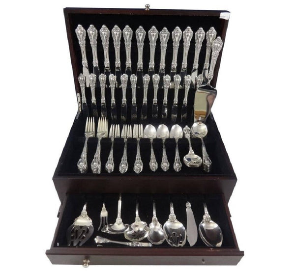 Eloquence by Lunt Sterling Silver Flatware Service For 12 Set 82 Pieces Huge!