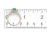 14k White Gold 1 Carat Genuine Natural Emerald Ring with Diamond Halo (#J7370)