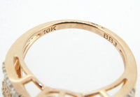 10k Gold 2.85ct Genuine Natural Morganite Ring w/ White and Pink Diamonds #J4399