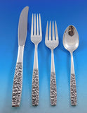 Contessina by Towle Sterling Silver Floral Flatware Set For 12 Service 68 Pieces