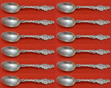 Lily by Whiting Sterling Silver Demitasse Spoon Set 12 pieces 4"