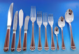 Talisman Sienna Brown Christofle Silverplate Flatware Service Set 135 pcs Unused
