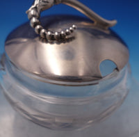 Blossom by Webster Sterling Silver Engraved Crystal Jelly Jar w/ Flowers (#7262)