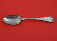 Dorothy Q by Lunt Sterling Silver Serving Spoon brite-cut w/ flowers 8 1/4"