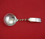 Norwegian Sterling Silver Oyster Server with Twist Handle 7 1/4" Serving