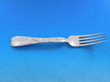 Lap Over Acid Etched by Tiffany Sterling Silver Regular Fork with Olives 7 1/4"