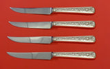 Windsor Rose by Watson Sterling Silver Steak Knife Set 4pc HHWS Custom 8 1/2"