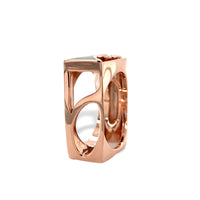14k Rose Gold Custom Black Jade and Diamond Ring by Harry Roa Size 7.5 (#J7310)