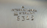 International Sterling Silver Serving Plate on Pedestal Leaf Shell Border #2739