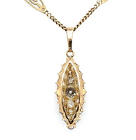14k 1.85ct Total Weight Mine Cut Genuine Natural Diamond Pendant (#J5957)