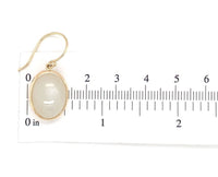 14k Yellow Gold Pair of Large Genuine Natural Moonstone Drop Earrings (#J6993)