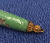 Tussie Mussie with Celluloid Five Panel Cup and Enamel Porcelain Handle #J7457