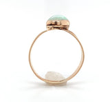 14k Gold Arts and Crafts Handwrought Genuine Natural Opal Ring size 5.5 (#J6348)