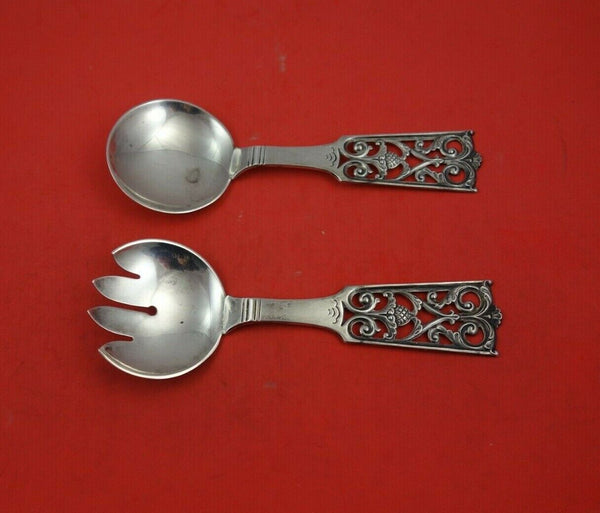 Brodrene Lohne Norwegian Sterling Silver Hors D'Oeuvre Set 2pc 6 3/4" Heirloom