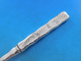 Lap Over Edge Acid Etched by Tiffany Sterling Fruit Fork HHAS Maple Leaves 7"