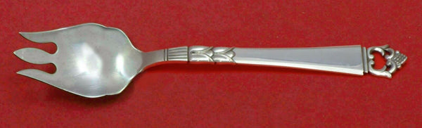 Danish Crown by Frigast Sterling Silver Cake Ice Cream Spork Custom Made 5 3/4"
